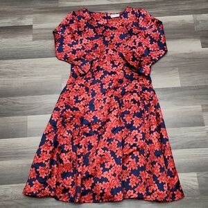 Peppermint Brand Dress size 12/13 yrs  Floral Winter Dress Christmas